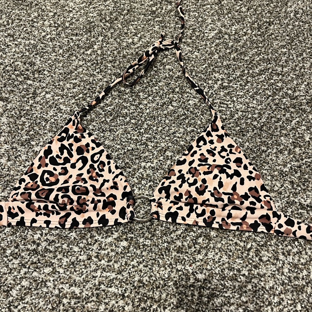 Shein leopard bikini top